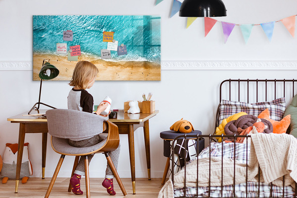 Magnettafel zum schreiben Eine stylische Tafel für Notizen und Fotos