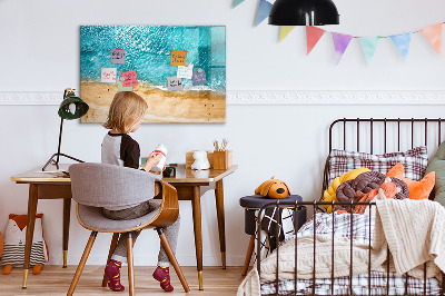Magnettafel zum schreiben Eine stylische Tafel für Notizen und Fotos
