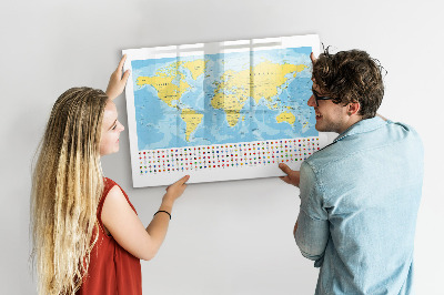 Schreib magnettafel Eine Weltkarte zur Personalisierung und für Erinnerungen