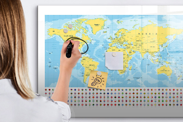 Schreib magnettafel Eine Weltkarte zur Personalisierung und für Erinnerungen