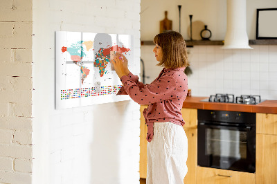 Magnettafel zum schreiben Interaktive Weltkarte mit Fotos