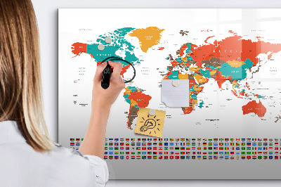 Magnettafel zum schreiben Interaktive Weltkarte mit Fotos