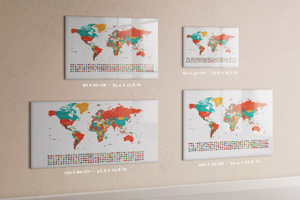Magnettafel zum schreiben Interaktive Weltkarte mit Fotos