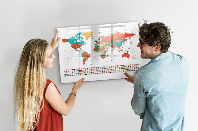 Magnettafel zum schreiben Interaktive Weltkarte mit Fotos