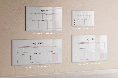 Schreib magnettafel Wochenplaner mit Platz für Fotos