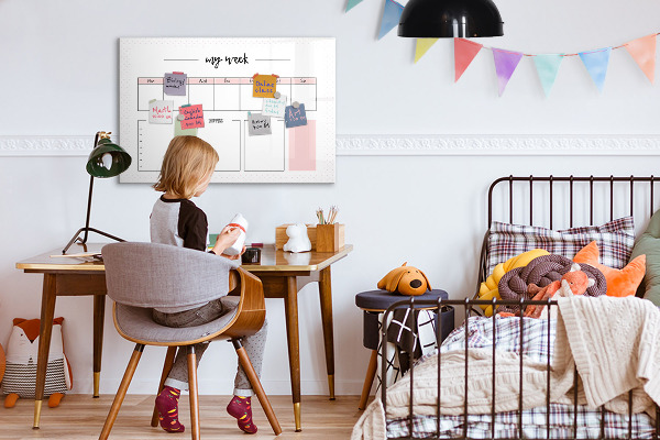Schreib magnettafel Wochenplaner mit Platz für Fotos