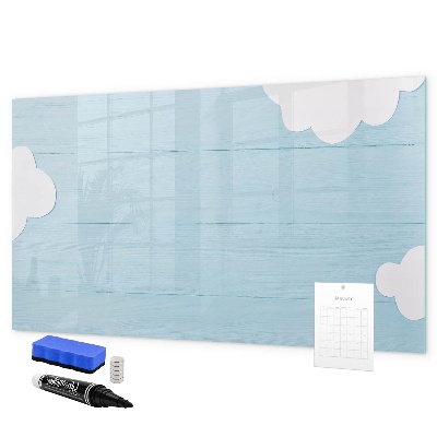 Schreib magnettafel Spaß mit Wolken und Fotos