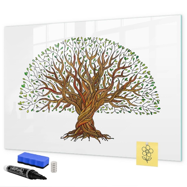 Schreib magnettafel Erinnerungsbaum mit Magneten und Stift
