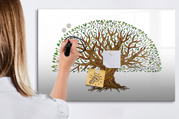 Schreib magnettafel Erinnerungsbaum mit Magneten und Stift