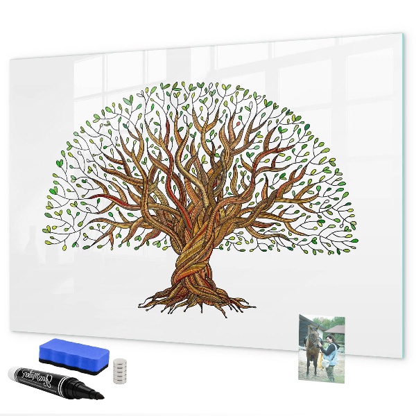 Schreib magnettafel Erinnerungsbaum mit Magneten und Stift