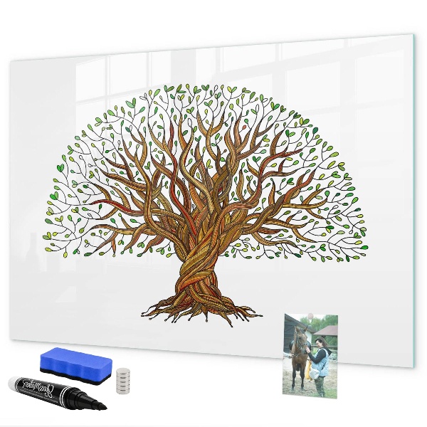 Schreib magnettafel Erinnerungsbaum mit Magneten und Stift