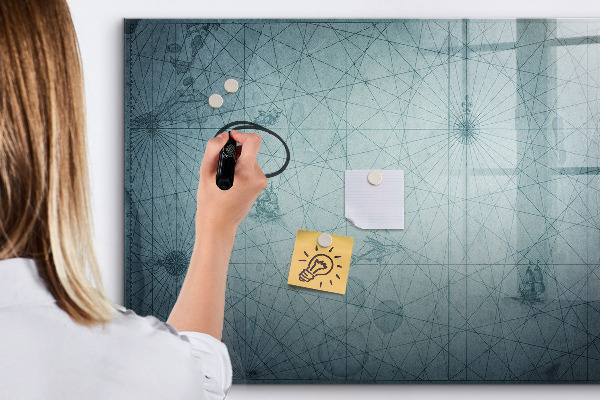 Schreib magnettafel Eine stylische Tafel für Notizen und Fotos