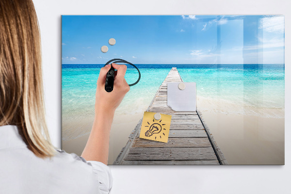 Magnettafel zum schreiben Ein Strand voller Erinnerungen und Fotos