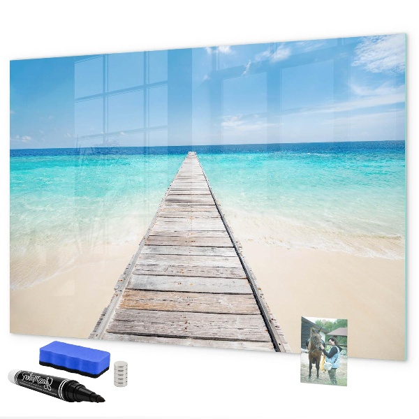 Magnettafel zum schreiben Ein Strand voller Erinnerungen und Fotos
