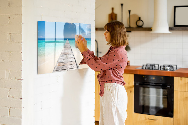 Magnettafel zum schreiben Ein Strand voller Erinnerungen und Fotos
