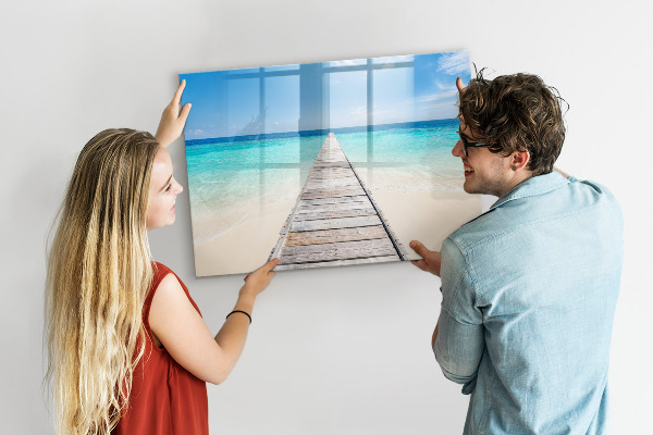 Magnettafel zum schreiben Ein Strand voller Erinnerungen und Fotos