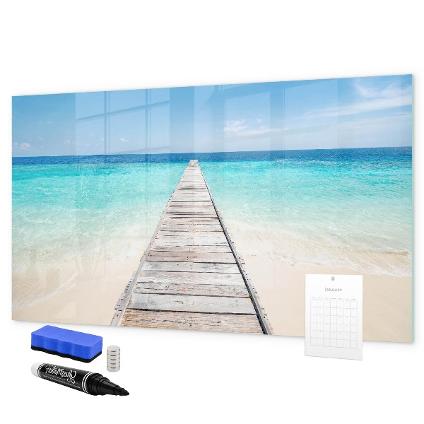 Magnettafel zum schreiben Ein Strand voller Erinnerungen und Fotos