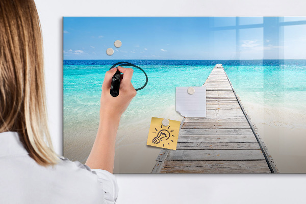 Magnettafel zum schreiben Ein Strand voller Erinnerungen und Fotos