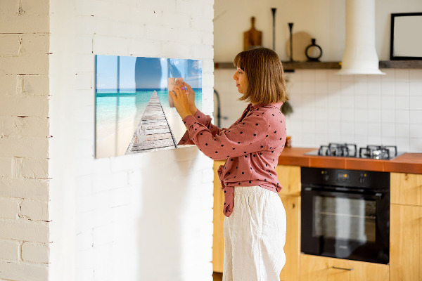 Magnettafel zum schreiben Ein Strand voller Erinnerungen und Fotos