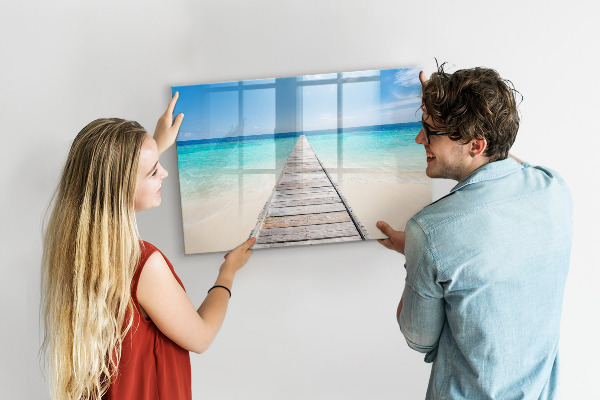 Magnettafel zum schreiben Ein Strand voller Erinnerungen und Fotos