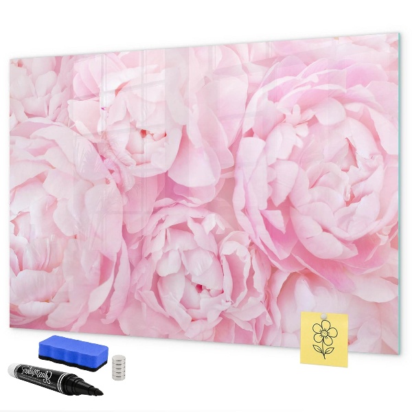 Schreib magnettafel Blumenmotiv mit Platz für Fotos