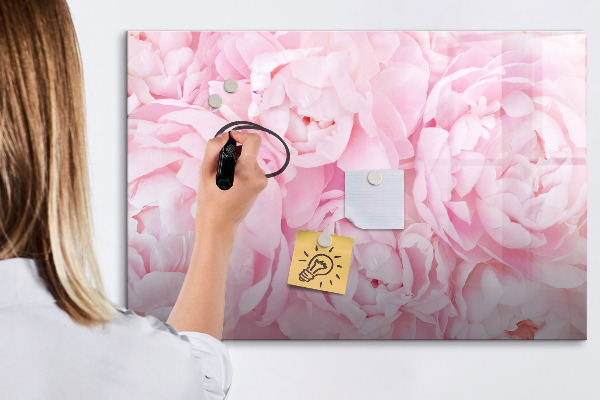 Schreib magnettafel Blumenmotiv mit Platz für Fotos