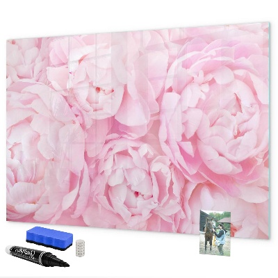Schreib magnettafel Blumenmotiv mit Platz für Fotos