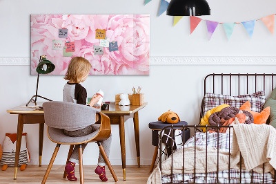 Schreib magnettafel Blumenmotiv mit Platz für Fotos