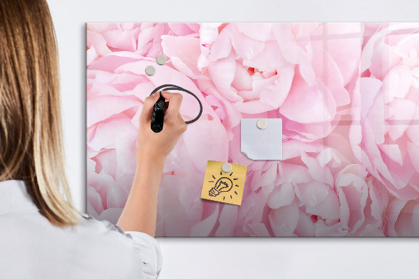 Schreib magnettafel Blumenmotiv mit Platz für Fotos