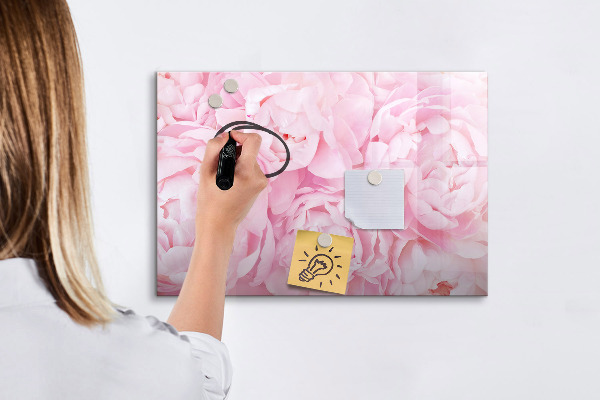 Schreib magnettafel Blumenmotiv mit Platz für Fotos