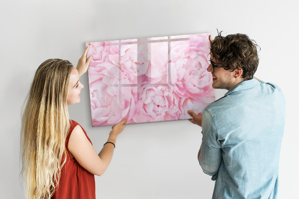 Schreib magnettafel Blumenmotiv mit Platz für Fotos