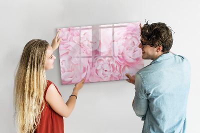 Schreib magnettafel Blumenmotiv mit Platz für Fotos
