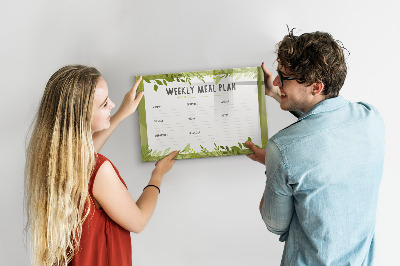 Schreib magnettafel Speiseplan für die Woche