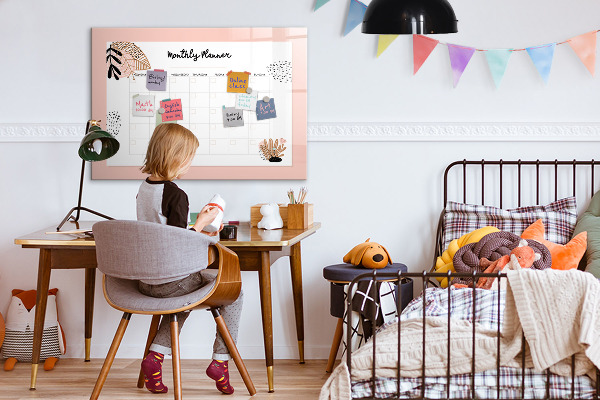 Magnettafel zum schreiben Monatsplaner mit Platz für Fotos
