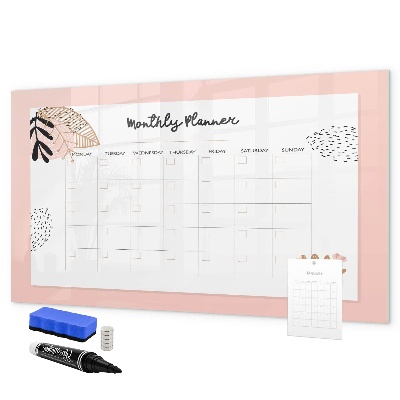 Magnettafel zum schreiben Monatsplaner mit Platz für Fotos