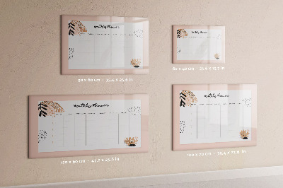 Magnettafel zum schreiben Monatsplaner mit Platz für Fotos