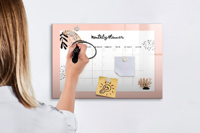 Magnettafel zum schreiben Monatsplaner mit Platz für Fotos