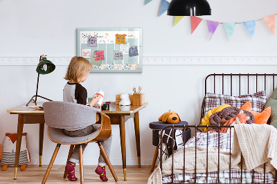 Magnettafel zum schreiben Wochenplaner mit Platz für Fotos