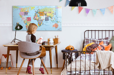 Schreib magnettafel Weltkarte mit persönlichen Fotos