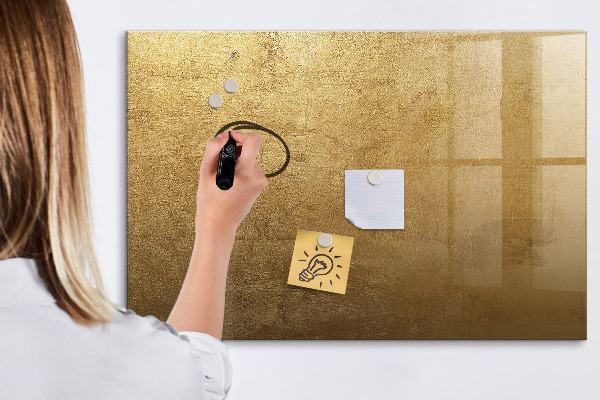 Schreib magnettafel Goldene Tafel für Notizen und Fotos
