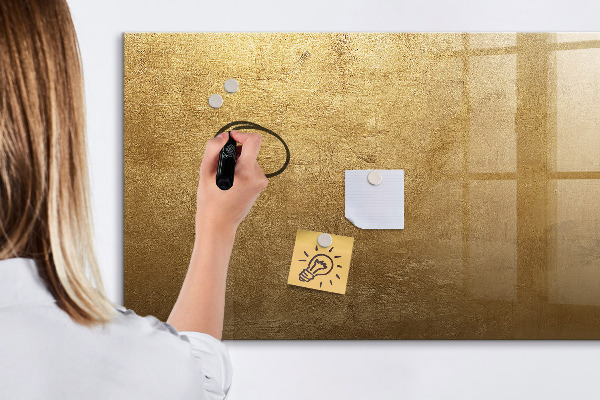 Schreib magnettafel Goldene Tafel für Notizen und Fotos