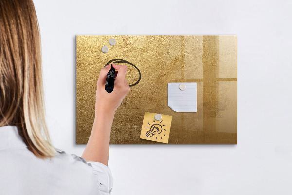 Schreib magnettafel Goldene Tafel für Notizen und Fotos