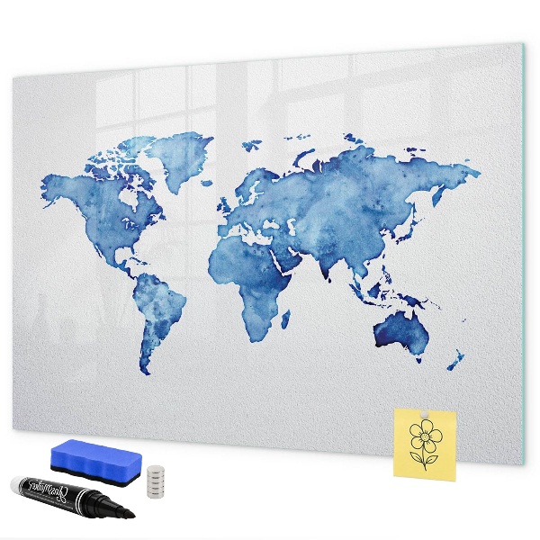 Magnettafel zum schreiben Eine Weltkarte mit persönlichen Erinnerungen