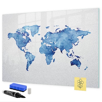 Magnettafel zum schreiben Eine Weltkarte mit persönlichen Erinnerungen
