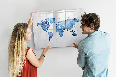 Magnettafel zum schreiben Eine Weltkarte mit persönlichen Erinnerungen
