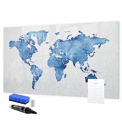 Magnettafel zum schreiben Eine Weltkarte mit persönlichen Erinnerungen