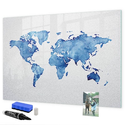 Magnettafel zum schreiben Eine Weltkarte mit persönlichen Erinnerungen