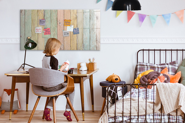 Magnettafel zum schreiben Eine farbenfrohe Tafel für Fotos und Notizen