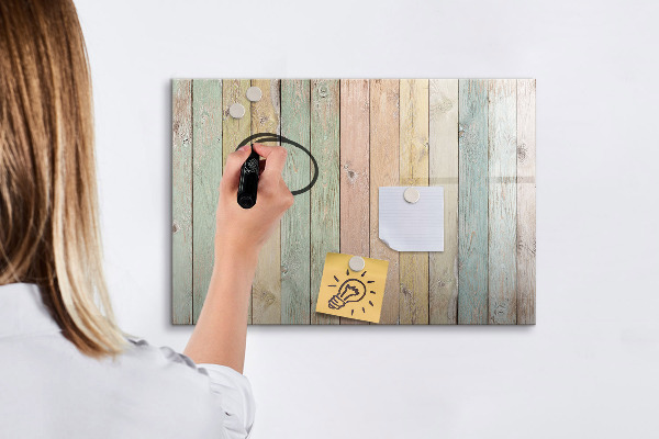 Magnettafel zum schreiben Eine farbenfrohe Tafel für Fotos und Notizen