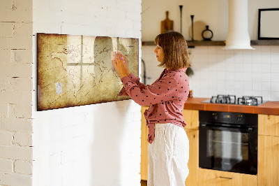 Magnettafel zum schreiben Eine Weltkarte mit persönlichen Erinnerungen